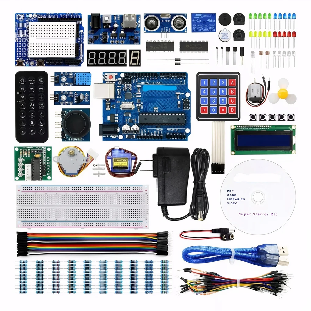 208pack/lot Complete Starter Kit With Motors And Wires Included No To Solder By Yourself Compatible Electronic componen