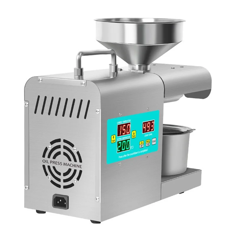 Oil press household small automatic multi-functional commercial oil residue peanut new frying machine intelligence oil press