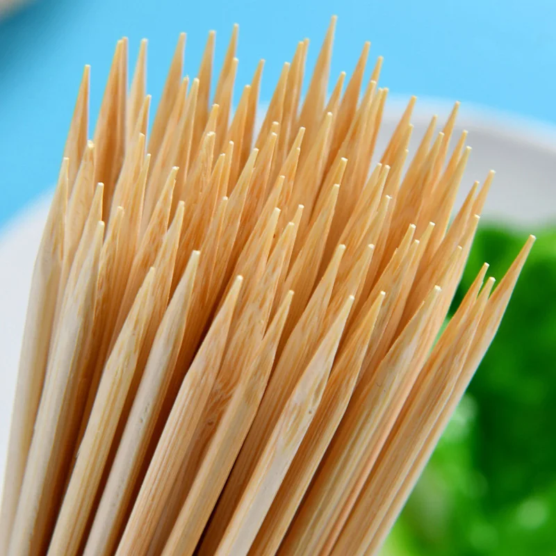 50pcs Disposable barbecue bamboo skewers barbecue needles plant supports bamboo skewers string skewers durable hight quailtly