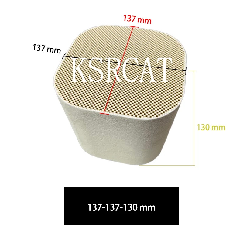 KSRCAT catalytic converter filter Ceramic DPF 137*137*130mm For Diesel Car exhaust DPF Cleaning Gas particulate treatment