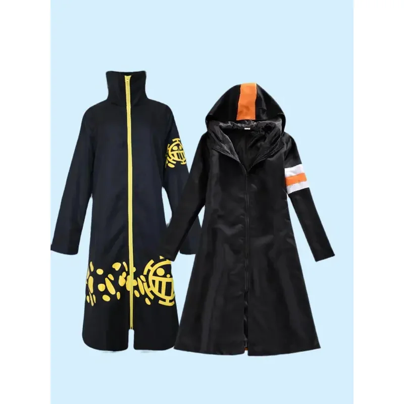 

Anime Trafalgar D Water Law Cosplay Costume Long Windbreaker Man Halloween Trafalgar Coat Cosplay Zipper Cloak Jacket