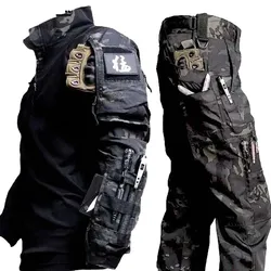 Nuevas camisas tácticas, traje de caza, entrenamiento al aire libre, conjunto de camuflaje duradero y transpirable, camisas de combate impermeables de secado rápido a prueba de viento