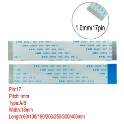 Cavo FFC passo 1mm A 17pin FPC AWM 20624 80C 60V VW-1 A B tipo cavo flessibile piatto 60/100/150/200/250/300/400mm