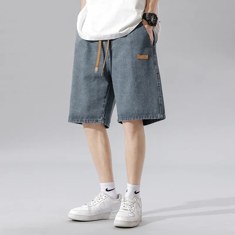 

Summer Thin Men'S Shorts Trendy Loose Five-Point Pants Korean Style Casual Stretch Five-Point Mid-Length Pants