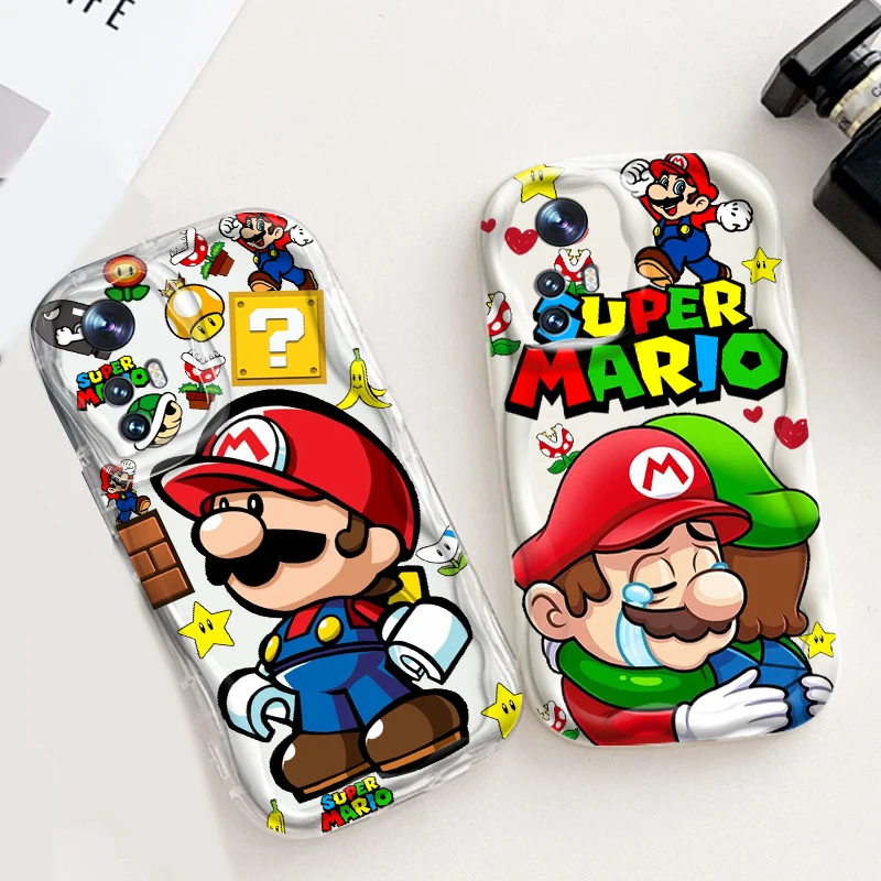 

Anime Supers M-Marios Cartoon For Xiaomi Mi 14 12 12T 11 Lite Poco M6 X6 X5 X4 X3 M3 F4 Pro GT NFC 5G Wave Oil Back Phone Case