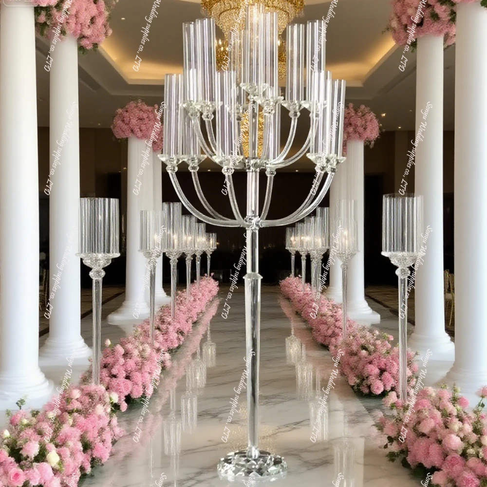 6pcs)f30 Roman Column Flower Stand Display Flower backdrop Stand for Wedding Centerpieces Flower candlestick Stand Decoration