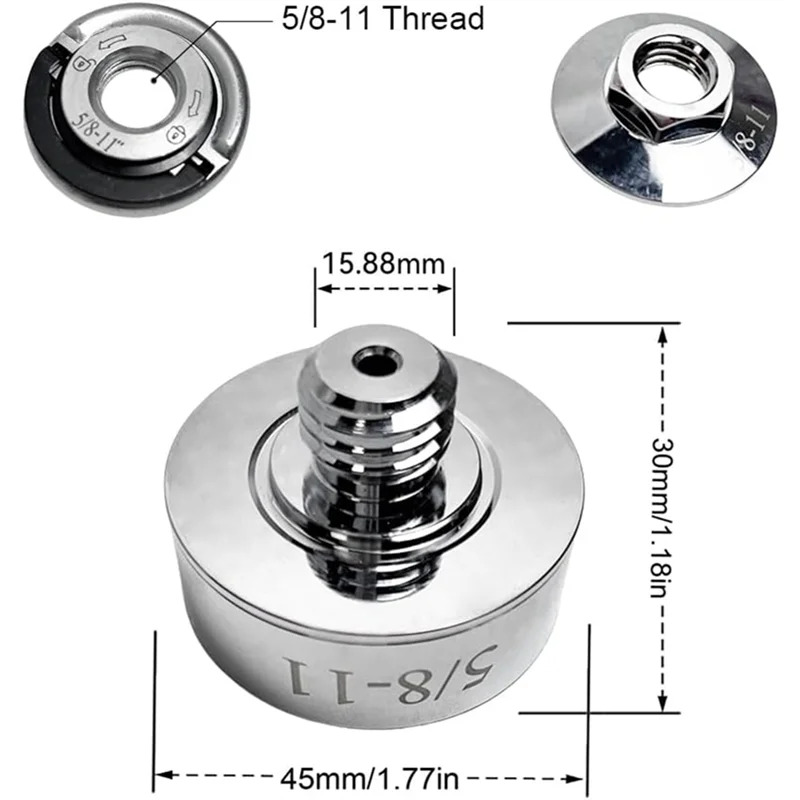 GYTB-X-Lock Adapter Set(3 Pieces) For 5/8" Thread, Angle Grinder Adapters For Cutting And Sanding Disc Compatibility