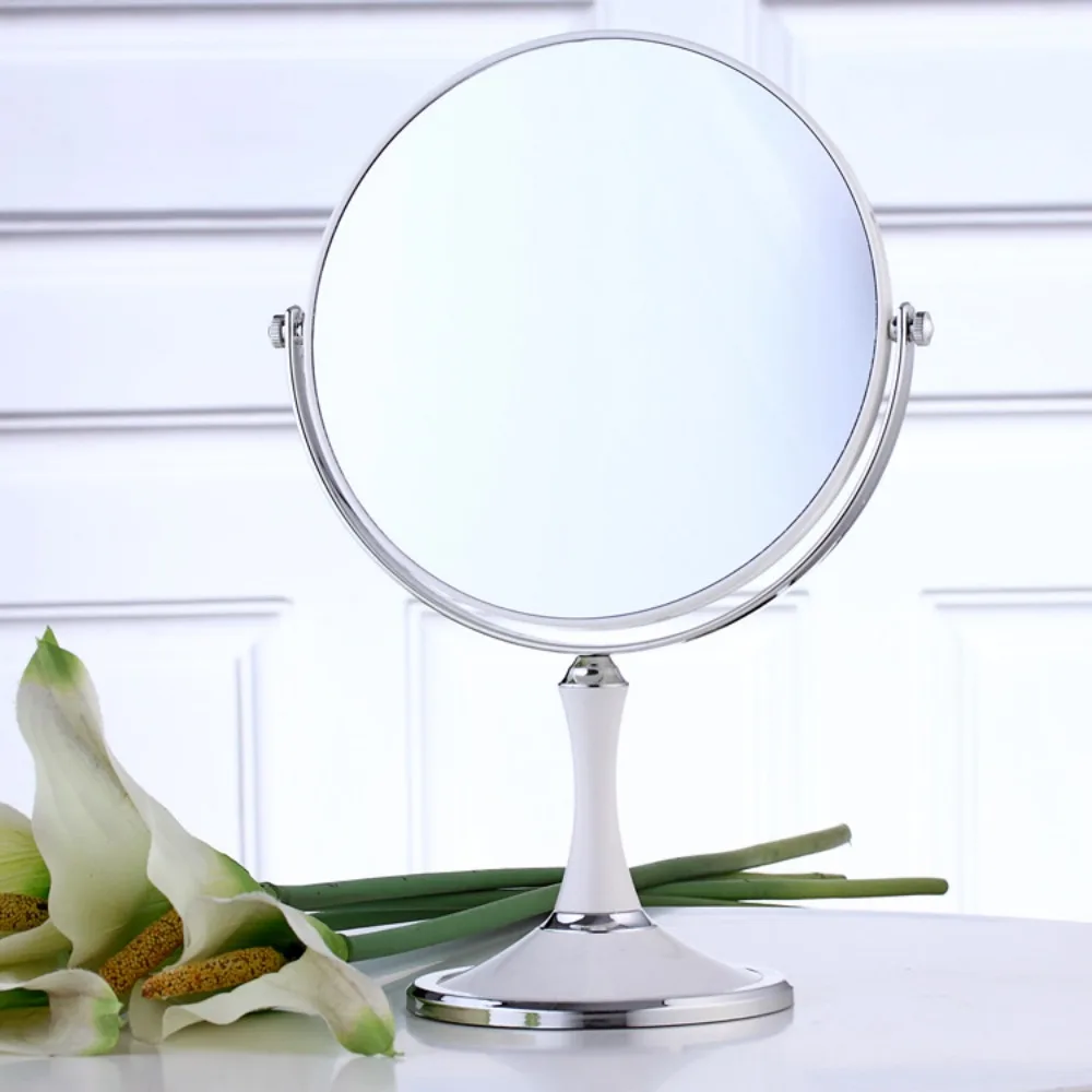 

Magnification Circular Makeup Mirror Double-Sided Rotating 6/8 Inches Cosmetic Mirror Magnifier Princess Desktop Standing Mirror