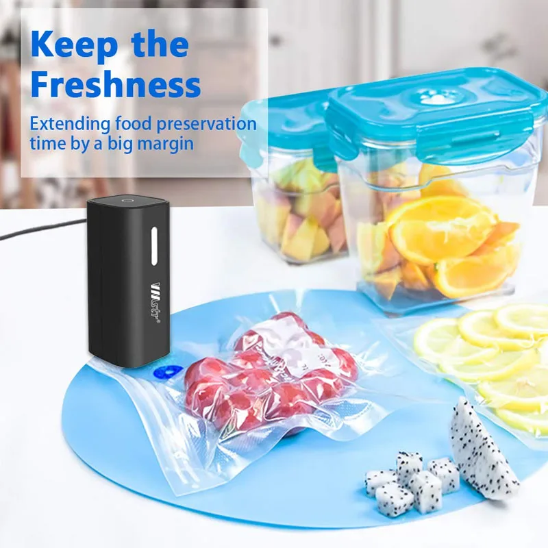 Portable Air Vacuum Pump Inflator Machine for Clothes Storage Bag Organizer Food Sous Vide Vacuum Sealer Packaging Packer