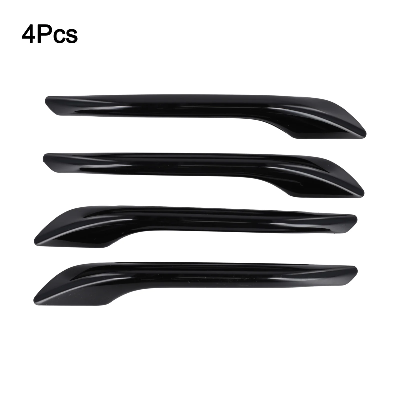ABS Plastic Door Trim Glossy Black Door Handle Trim Double-sided Automotive Tape ABS Plastic Enhanced Aesthetics