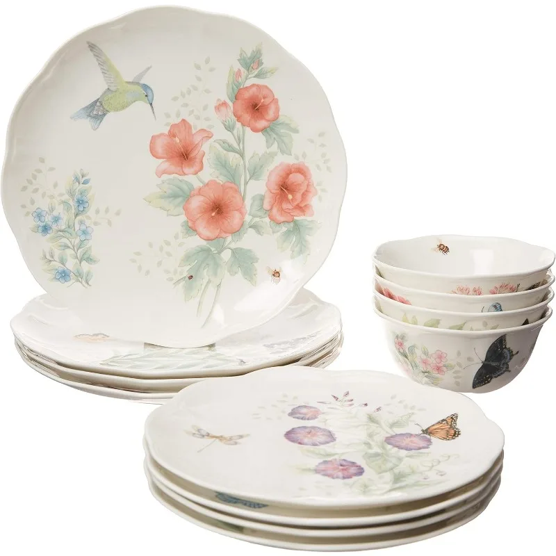 

883319 Butterfly Meadow Flutter 12Pc Dinnerware Set,Multicolor