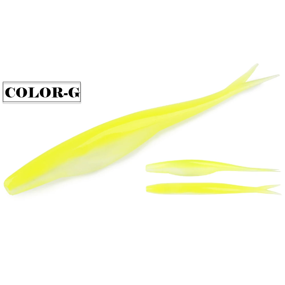 Spinpoler TPR Jerk Shad Leicht gegabelter Schwanz schwimmender künstlicher Silikon-Swimbait-Angelköder für Zander Hechtbarsch Bass Pesca
