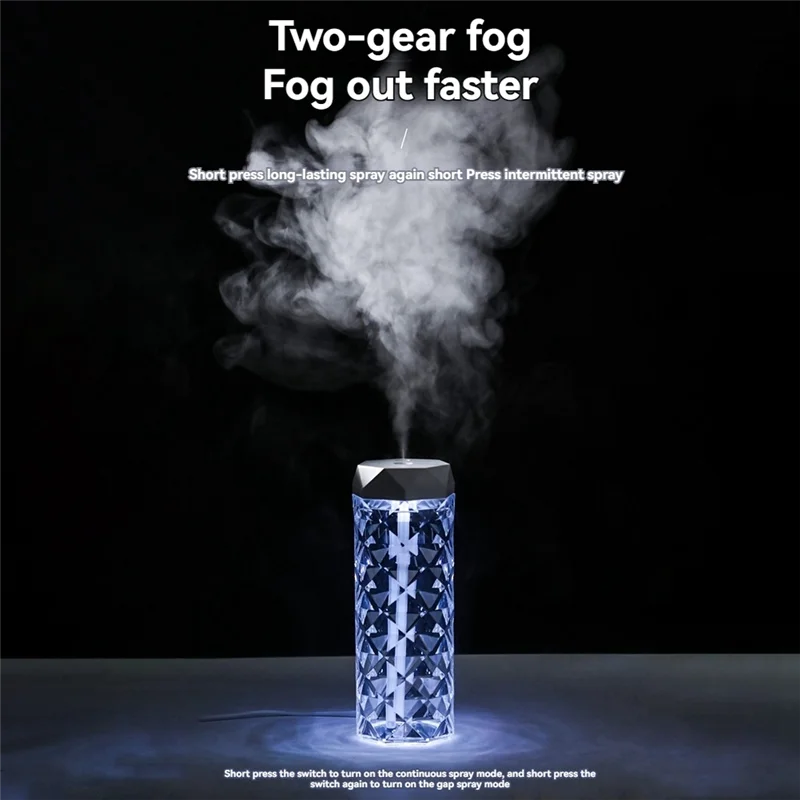 RISE-400Ml Humidificador de aire pequeño Diseño de prisma facetado múltiple Diseño de prisma facetado múltiple