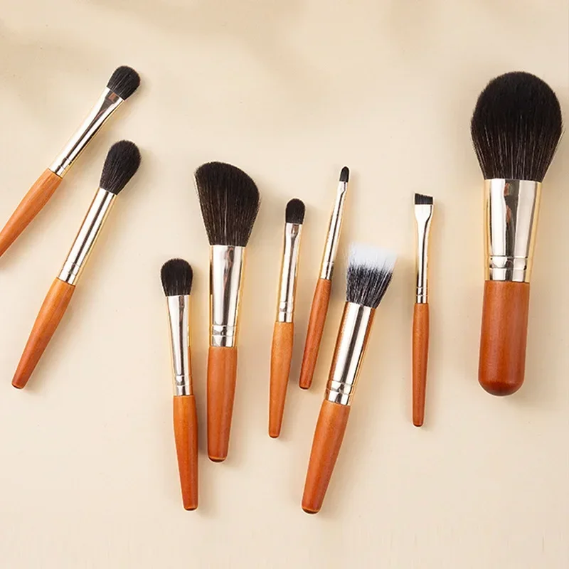 Mini Makeup Brush Set Portable Travel Cosmetic Brushes Kit Eyeshadow Foundation Powder Brushes Beauty Makeup Tools