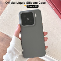 Official Liquid Silicone Case for Xiaomi 15 Mi15 Cases Shockproof Back Cover Hard pc inner capa Camera Protector Skin Funda