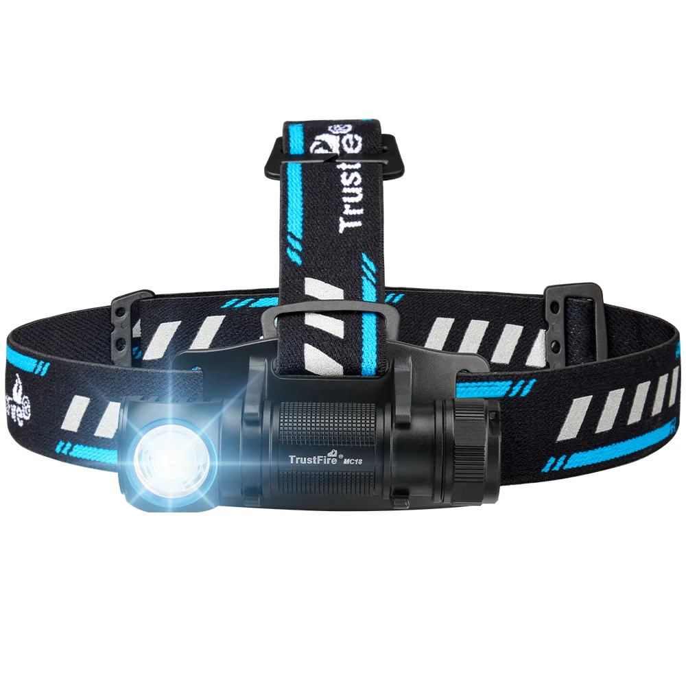 TrustFire-MC18 Magnetic Headlamp Rechargeable Headlight Flashlight Work light LED Xp-Lhi 18650 2A USB Head Torch Magnet Tail Cap