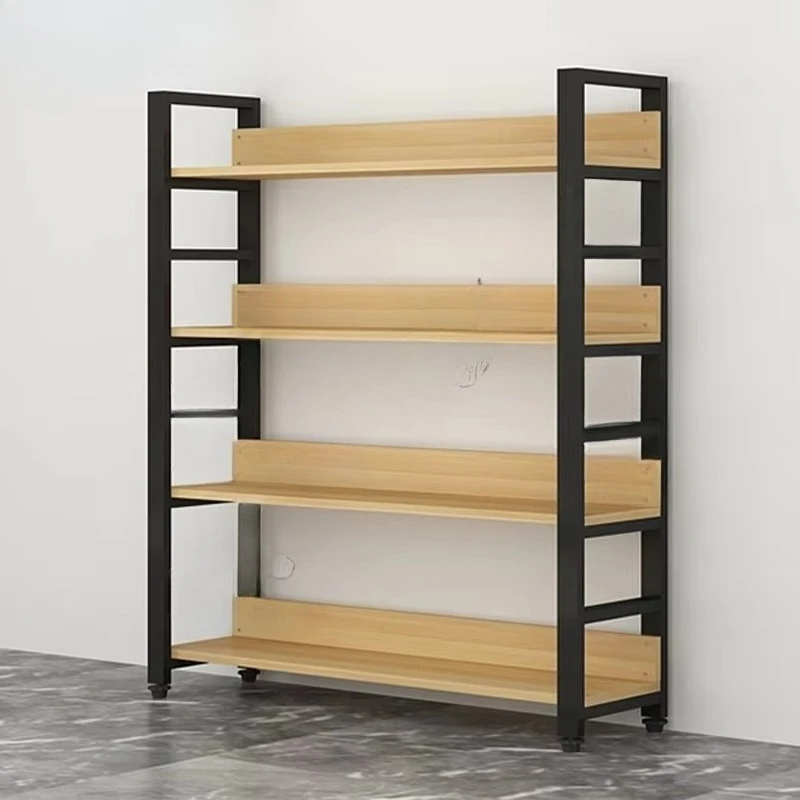 &c Promotional Price Job Library Wall Furniture Wooden Metal Book Shelf  Bookcase Cabinet for Sale