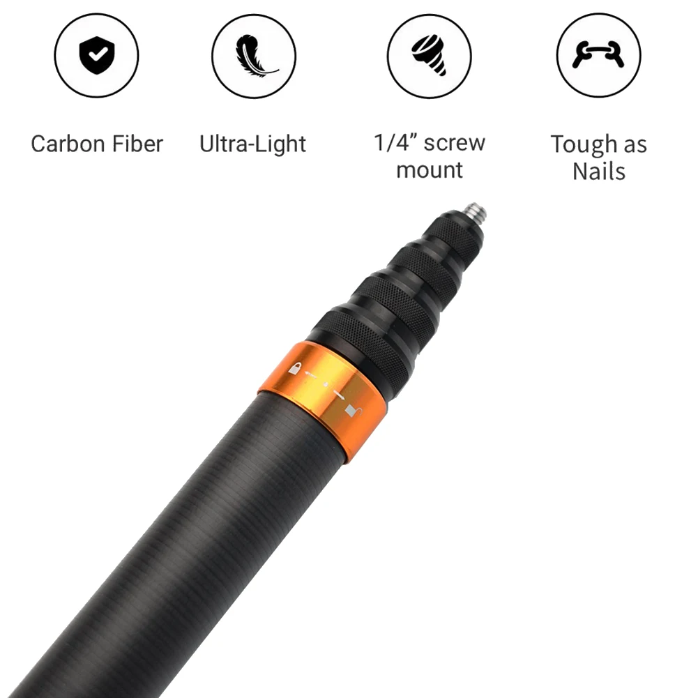 من ألياف الكربون غير مرئية قابلة للتمديد الطبعة Selfie عصا ل Insta360 واحد X2/واحد/واحد R عمل الكاميرا الملحقات