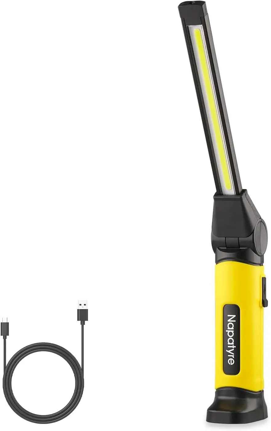 

Mechanic Light,1000 Lumens Rechargeable LED Work Light with Magnetic Base, 120° Rotate 3 Modes, 4000mAh Magnetic Flashlight