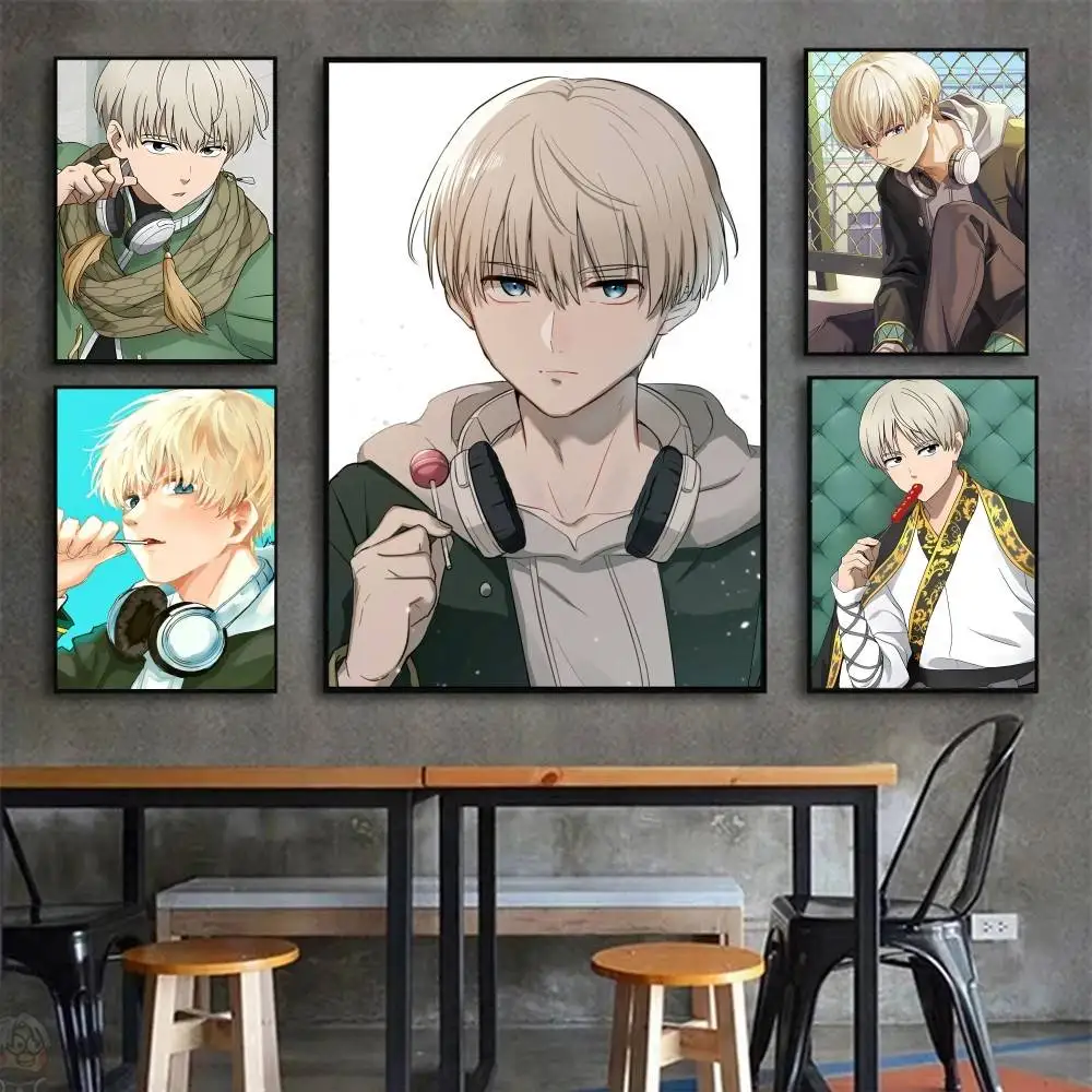 Kaji Ren Blooded Anime W-Wind Breaker Posters Living Room Bar Cafe Quality Canvas Vintage Style Comics Painting Art Home Wall