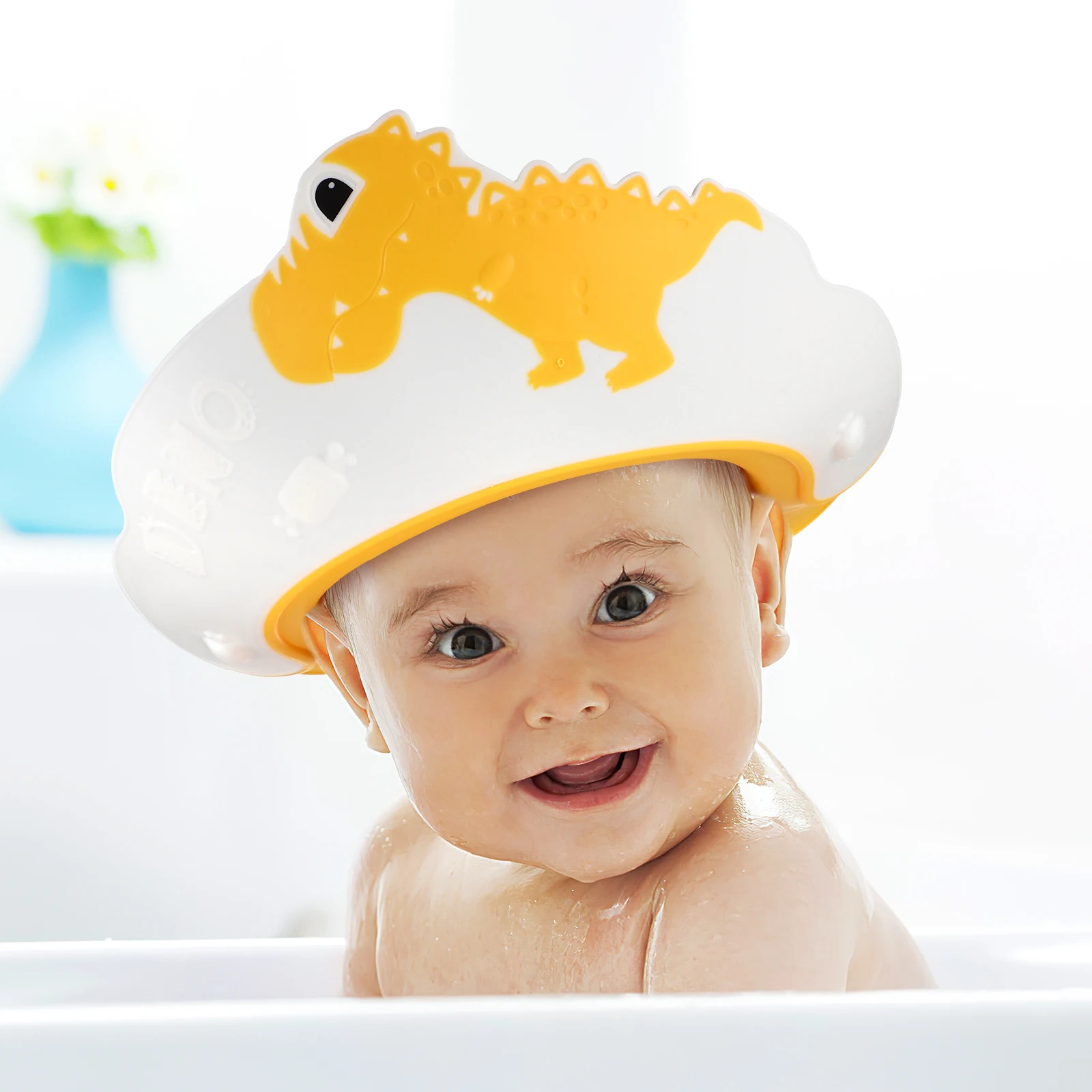 

4 Pcs Shower Hat Set Baby Caps Has Shampoo Bath for Babies Adjustable Shade Infant