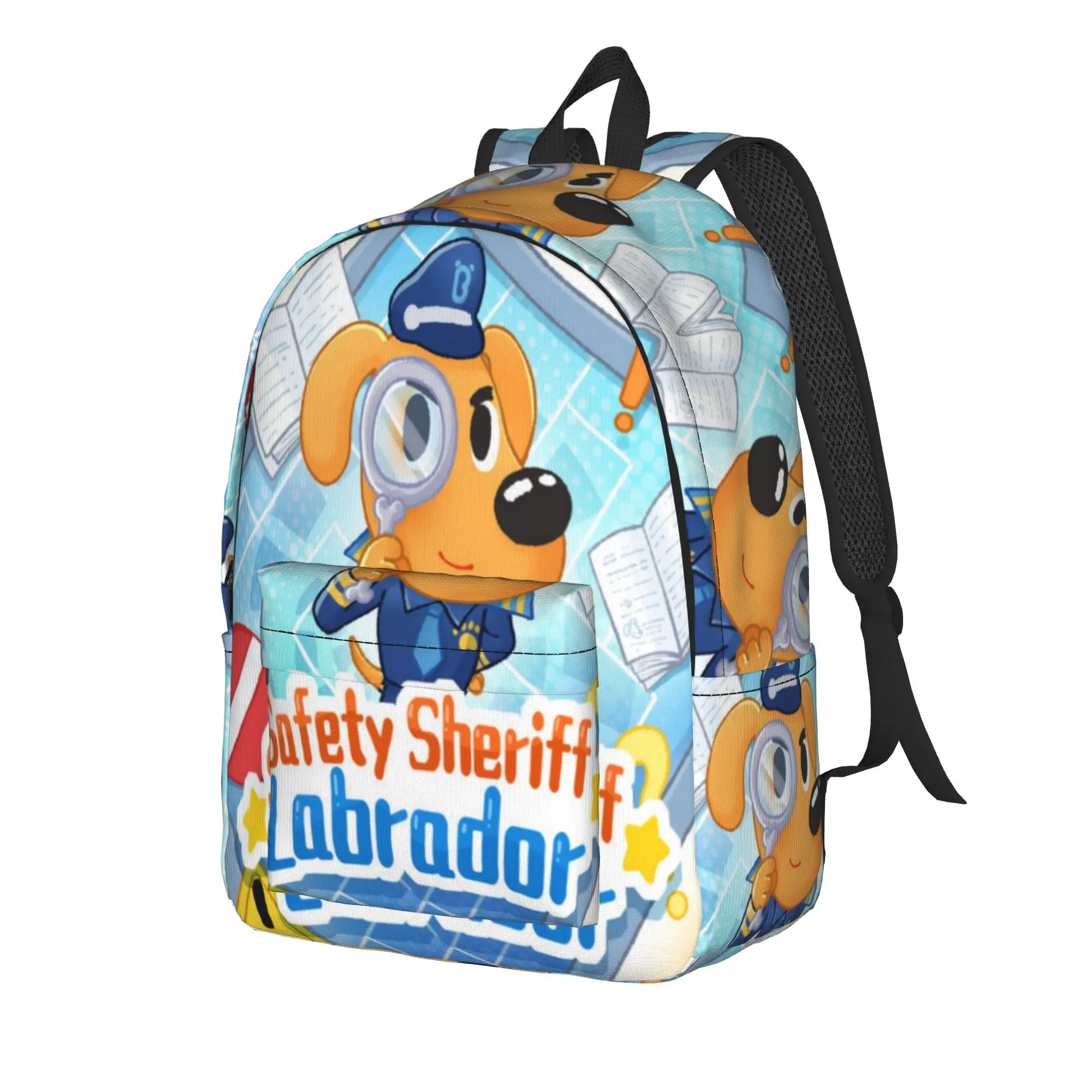 Safety Sheriff Labrador  Cool Backpack with Pocket Student Work  Daypack for Men Women Laptop Shoulder Bag