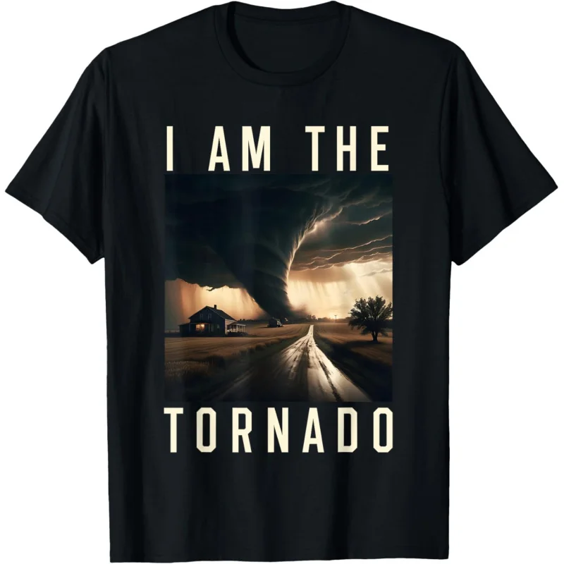 I am a tornado costume storm hurricane meteorologist men's and boys' T-shirt in black