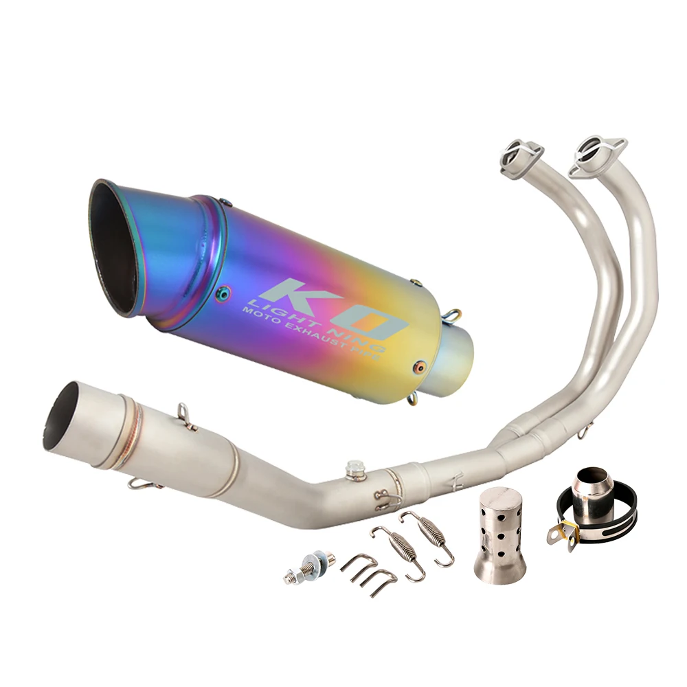 Motorcycle Full Exhaust 51MM Header Pipe Espace Moto Muffler DB Killer Slip On For YAMAHA YZF-R25 2014-2025 MT03 MT25 2016-2025
