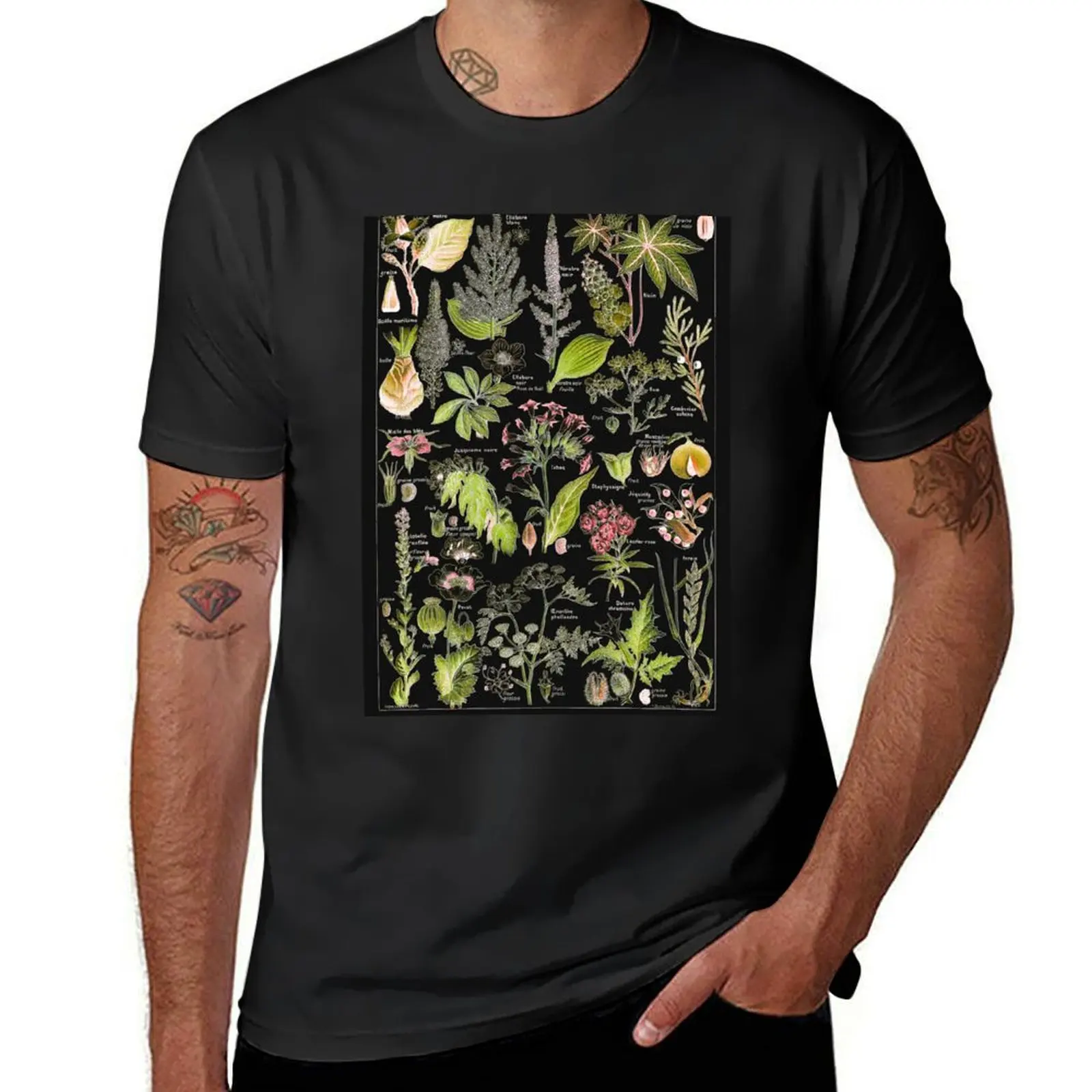 Adolphe Millot - Plantes dangereuses A (dangerous plants A) T-Shirt blanks sports fans quick drying funny t shirts for men