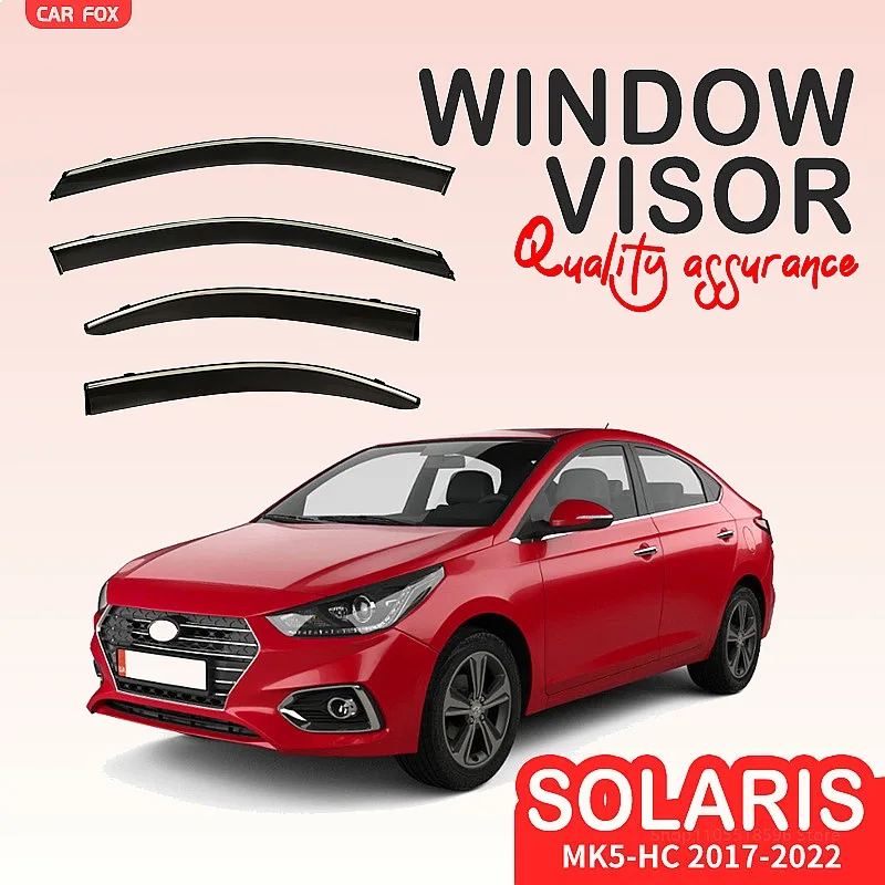 

For Hyundai Solaris 2011-2022 Car Window Visor Rain Sun Shade Awning Side Shield Accessories