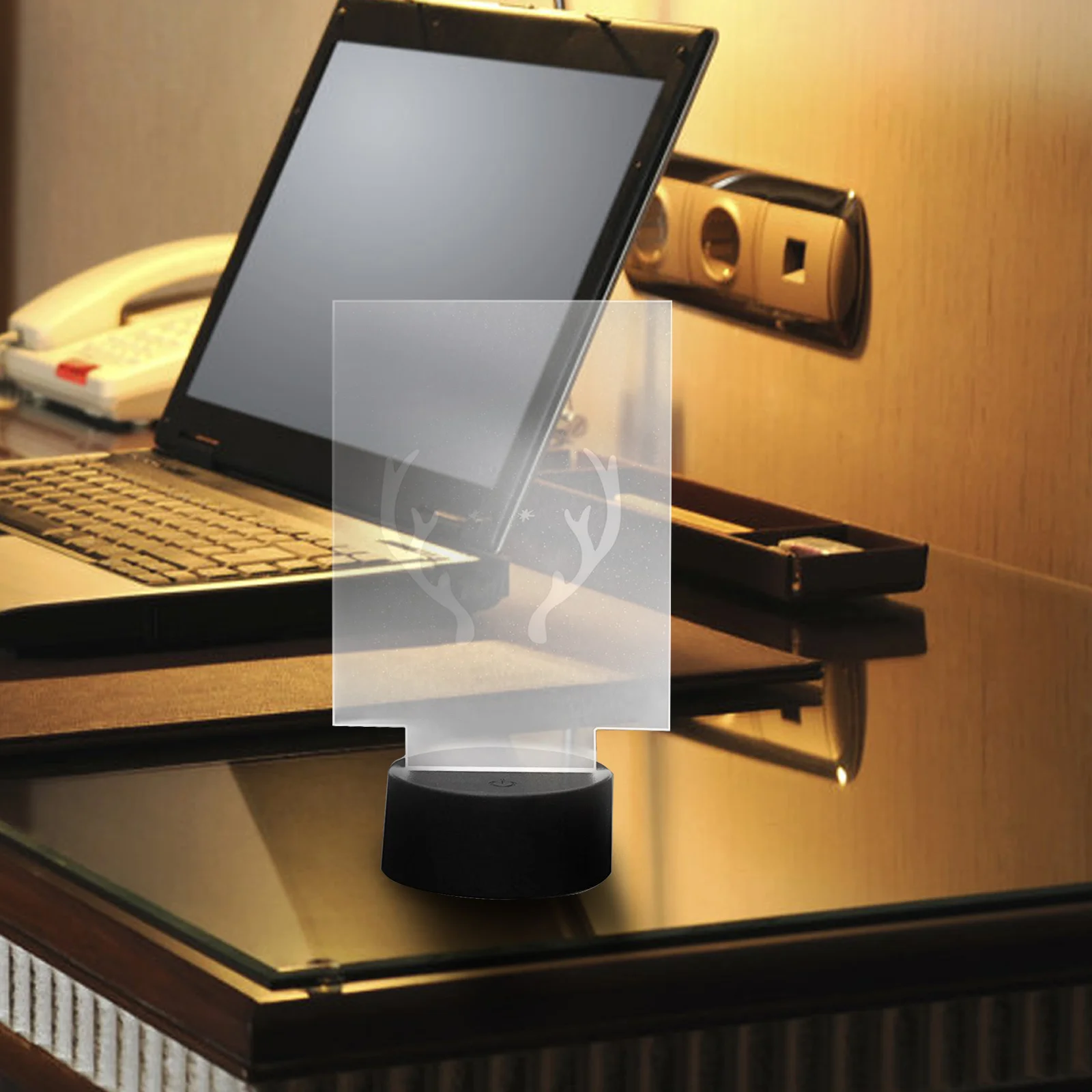 6 قطعة مربع مستدير لتقوم بها بنفسك لوحة إضاءة أكريليك قاعدة Led شفافة لتزيين المصباح حافة ناعمة متينة من الأكريليك ورقة فارغة ليلاً