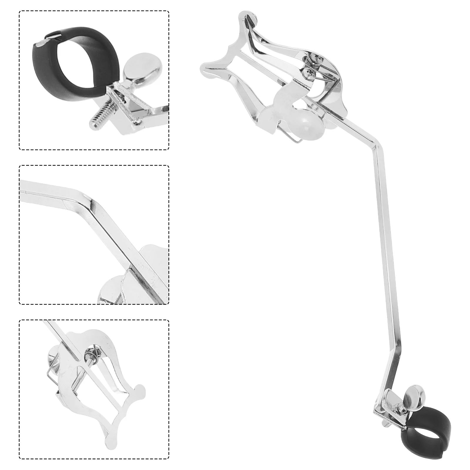 

Multifunctional Music Sheet Clip Holder Metal Portable Lightweight For Piano Books Horn Scores Durable Stainless Steel Office