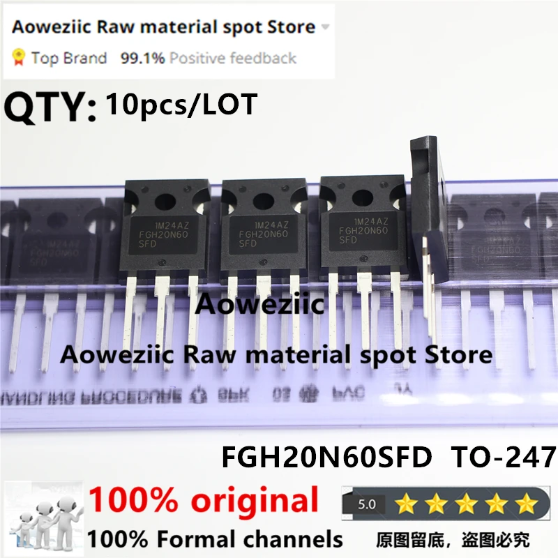 Aoweziic 2018 + 100% nowy importowane oryginalne FGH20N60SFD FGH20N60 FGH75N60UF FGH75N60 FFH30S60S F30S60S TO-247 tranzystor mocy