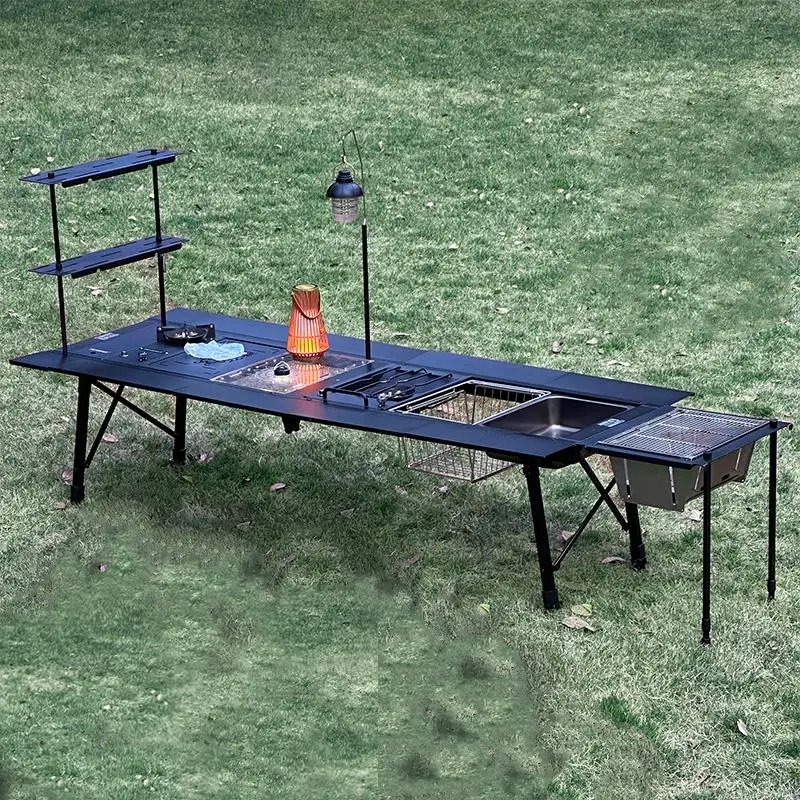 Table IGT 6 Unit Table Outdoor Aluminum Alloy Portable Lightweight Barbecue Picnic Desk New