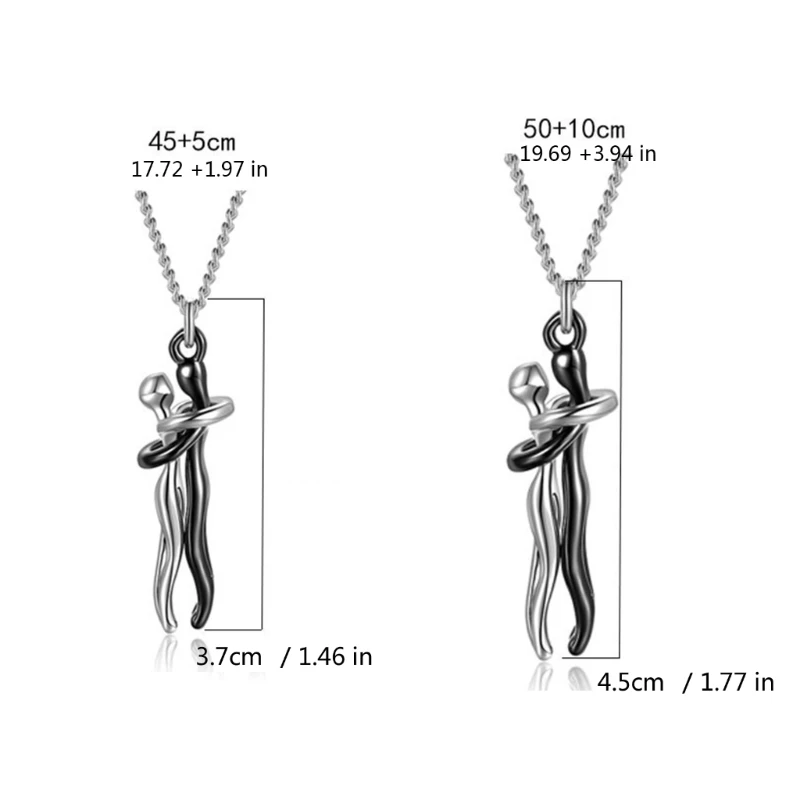 Ornamenti unici per collane con ciondolo abbraccio per coppie occasioni speciali N2UE
