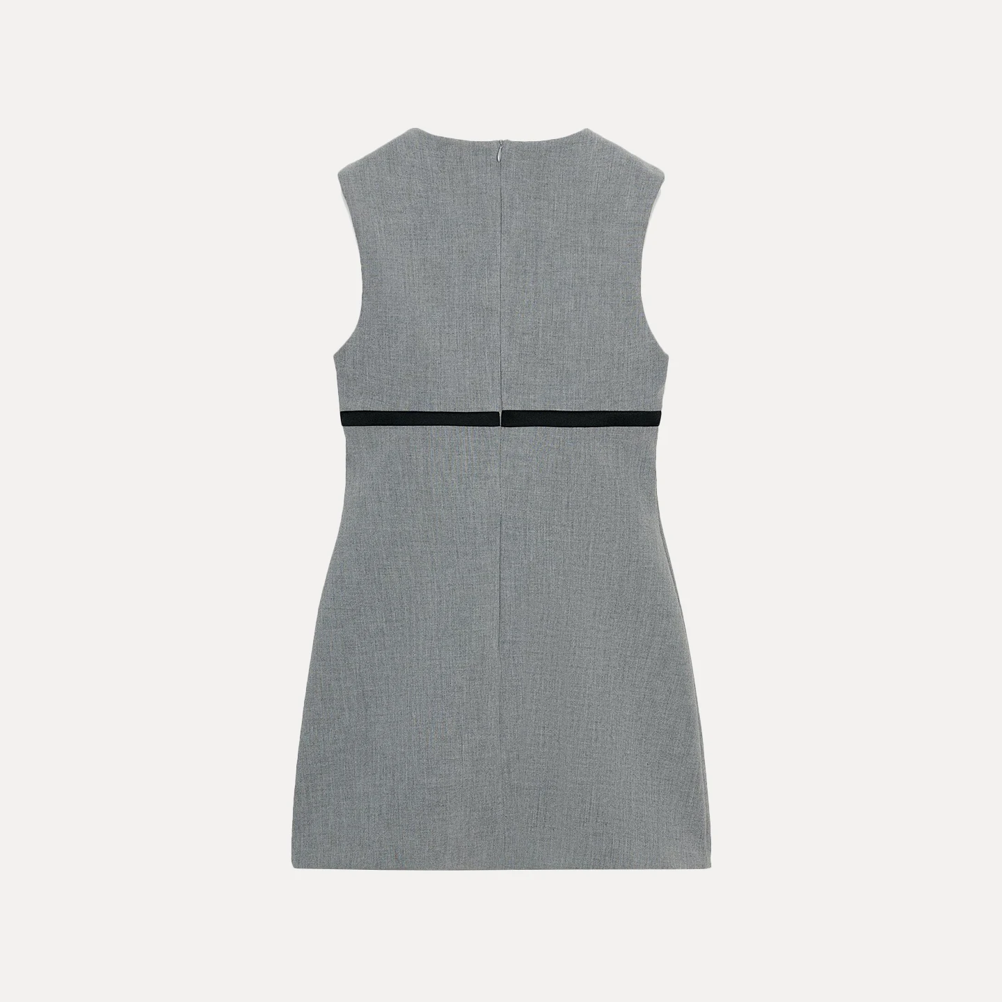 Z 패션 나비 매듭 짧은 실크 새틴 드레스 세련된 A라인 미니 드레스 여성용 라운드 넥라인 민소매 바디콘 핏