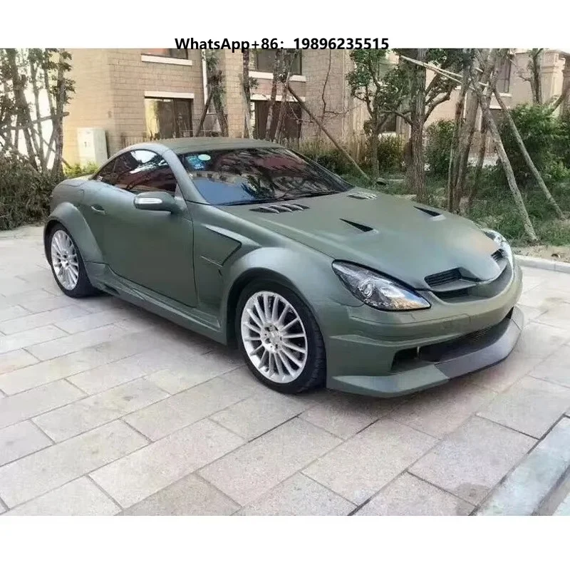 For Wide Body Kit Front Rear Bumper Engine Hood Cover Siede Skirts Fenders for Mercedes R171 Car  Accessories