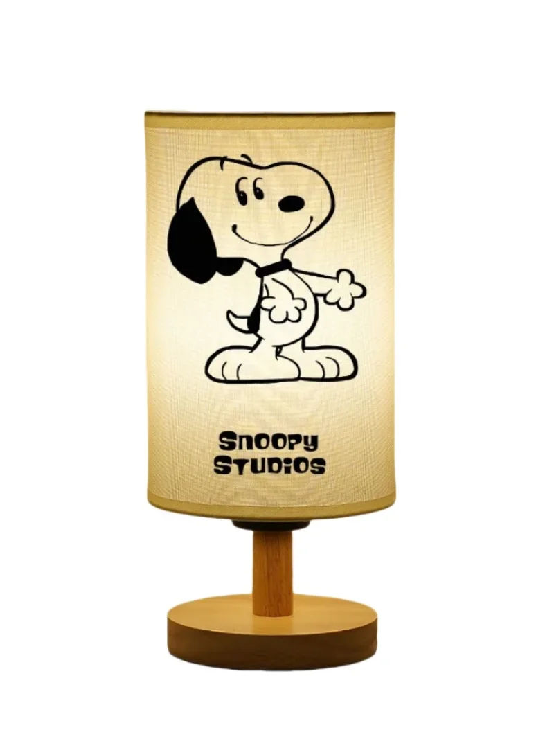 NEW Snoopy Cartoon Bedside Lamp Fun Student Fabric Table Lamp Simple Personality Creative Couple Men and Women Night Light Gift