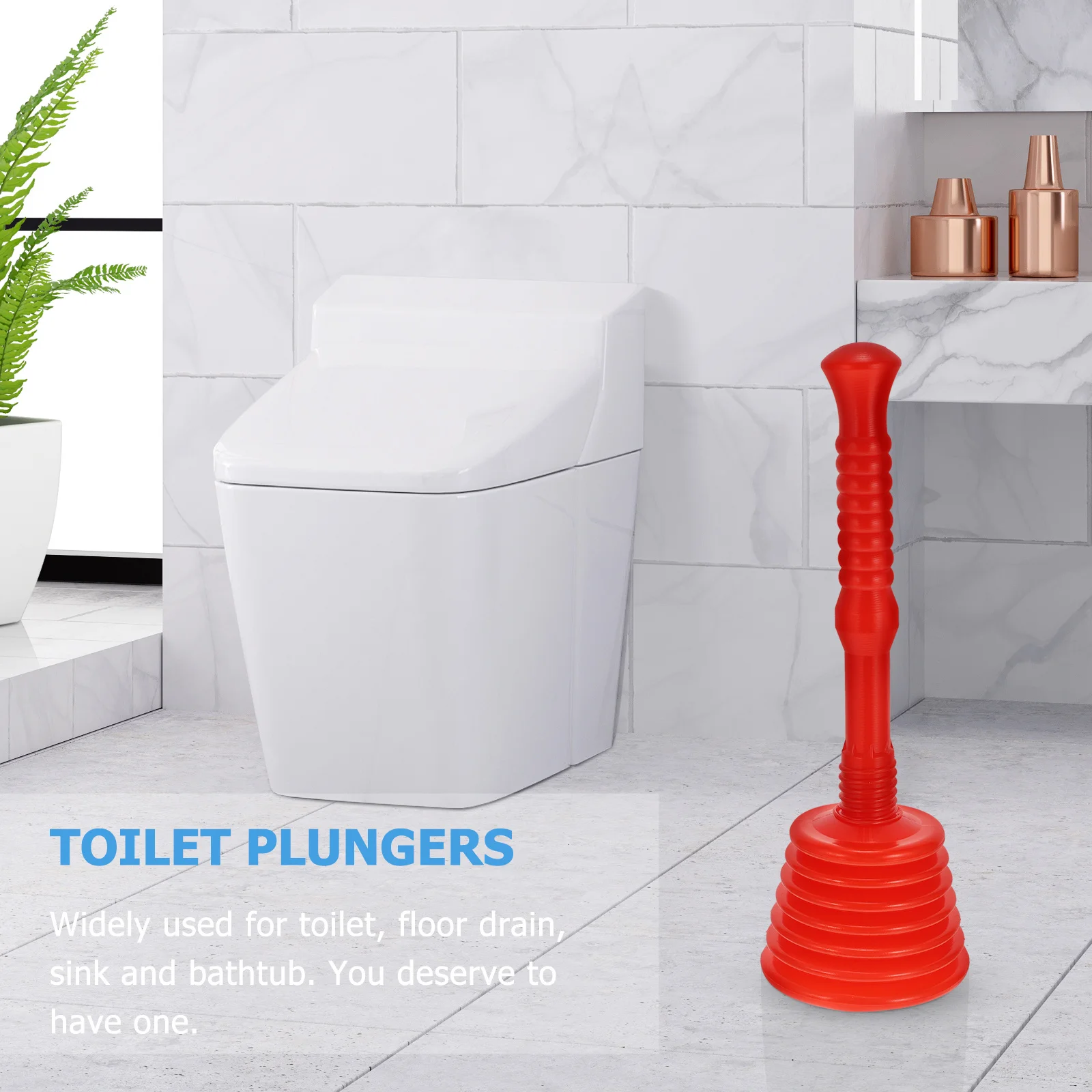 

2 pcs Plunger For Toilet Sink Drain Unblocker Rubber Tool Heavy Duty Clog Remover Bathroom Sewer Cleaner