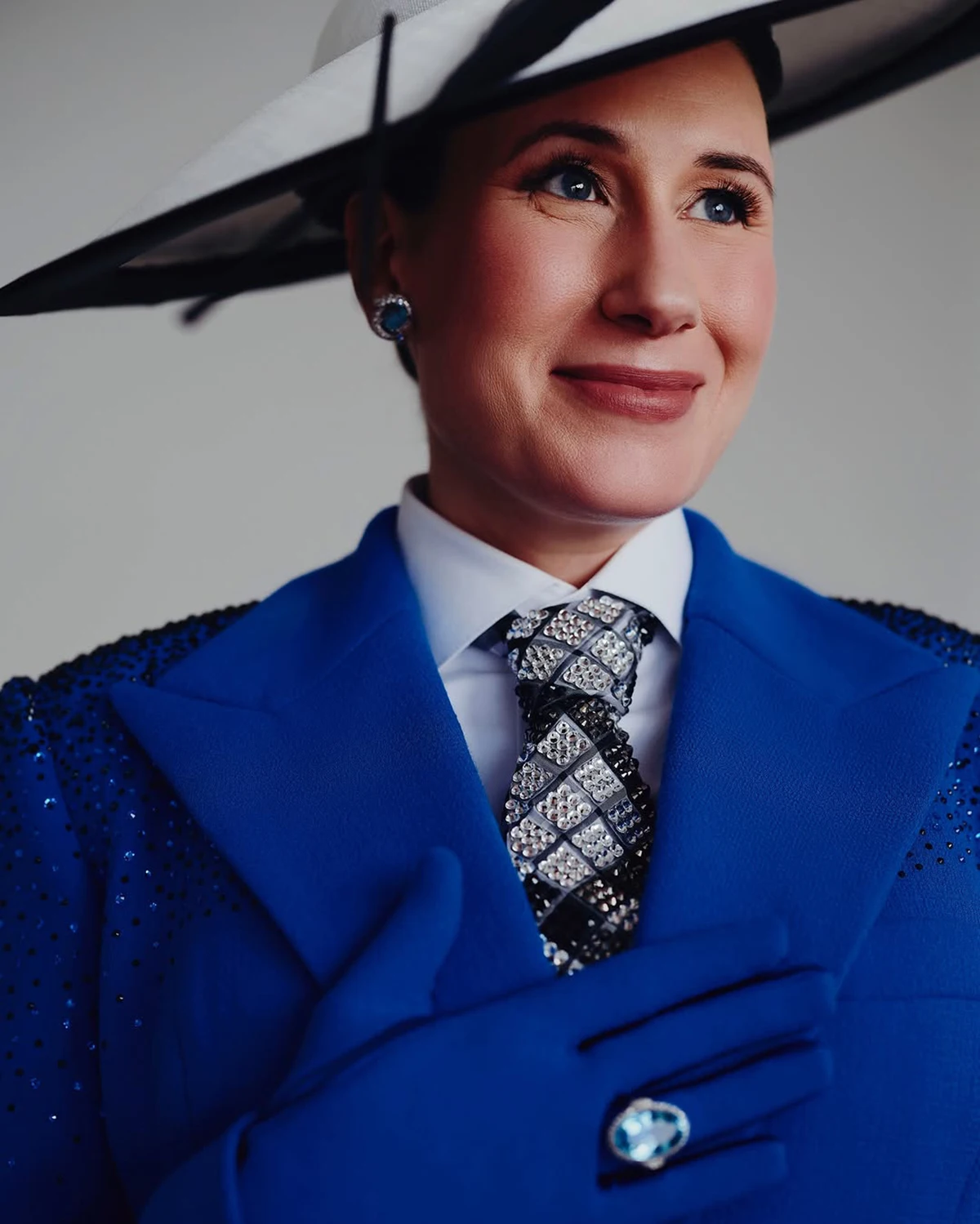 Veste longue Vintage à boutonnage Doulde, 1 pièce, manteau à revers, longueur au sol, personnalisé, robes de puissance de célébrités perlées