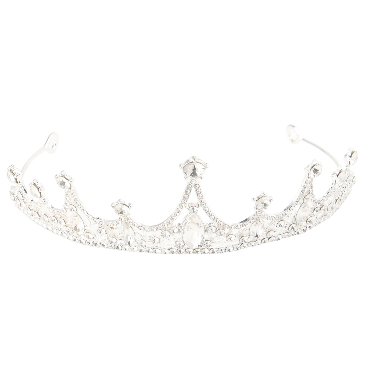 

Rhinestone Crown Headband Kids Crystal European Hair Birthday Child Ribbons Shiny Glitter Comfort Lightweight Soft