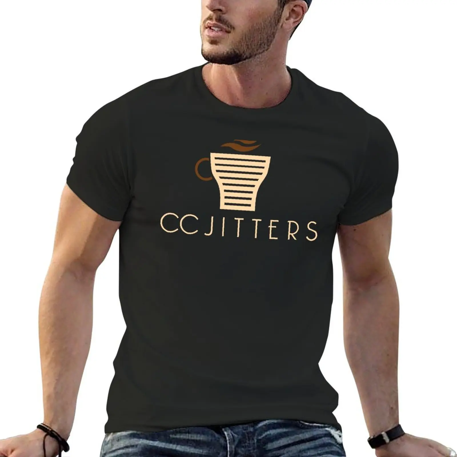 Central City CC Jitters Coffee T-Shirt shirts graphic tees anime figures shirts graphic graphic t shirt vintage men clothing