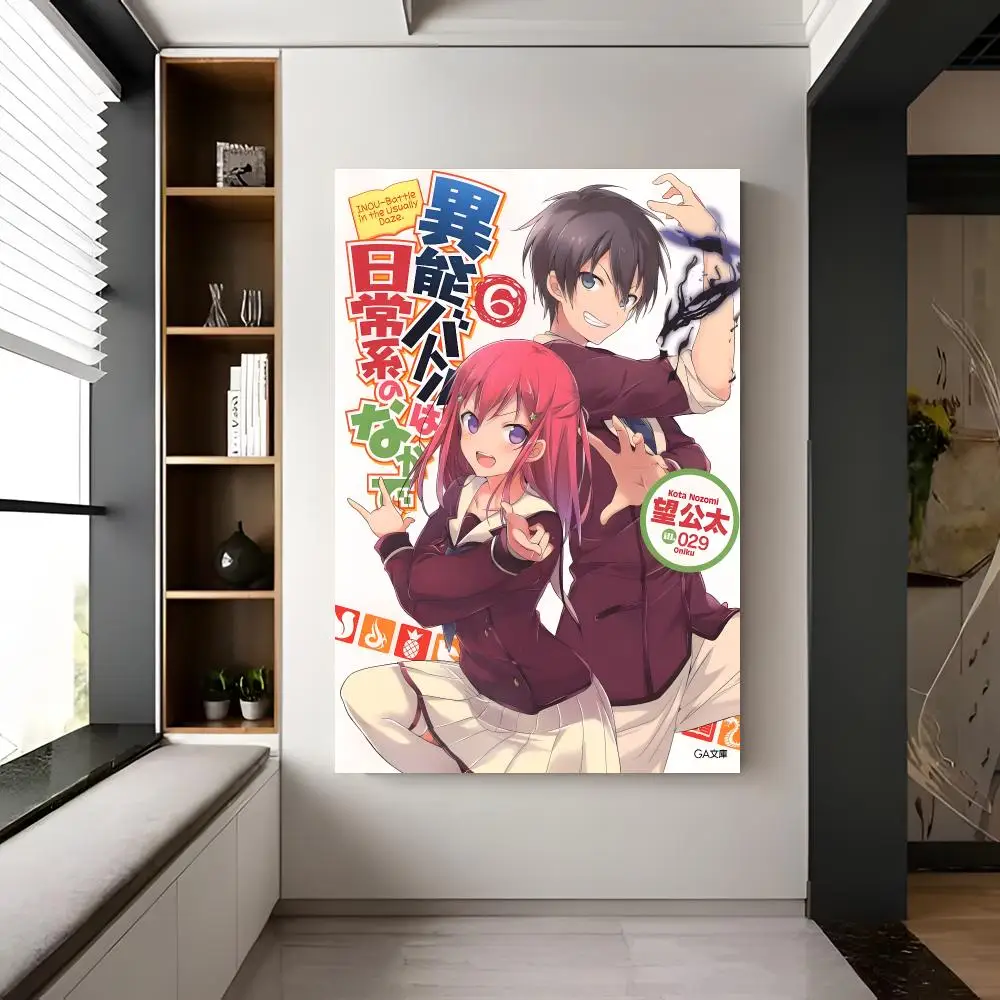 Anime Fantasy I-Inou Battle Within Everyday Life Poster Chic Visual Removable Wall Print Room Ornament for Bedroom & Dorm