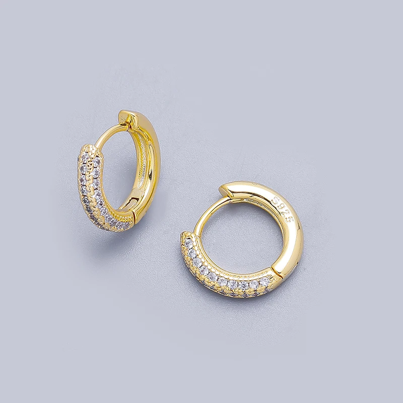 ANENJERY CZ Zirkon Kreis Creolen für Frauen Männer Punk Trendy Party Zubehör Mode Schmuck Geschenk – Detail 32