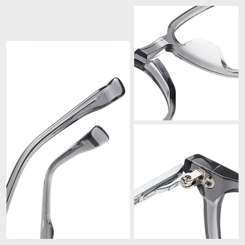 Kuga moda acetato quadro óculos de prescrição visão progressiva correta miopia óculos para homem mulher anti-reflexo uv