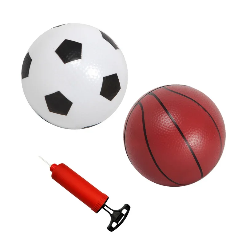 14cm Children Mini Basketball Football Soccer Toy Pump Inflator Kids Indoor Outdoor Games Parent-Child Entertainment Sports Ball