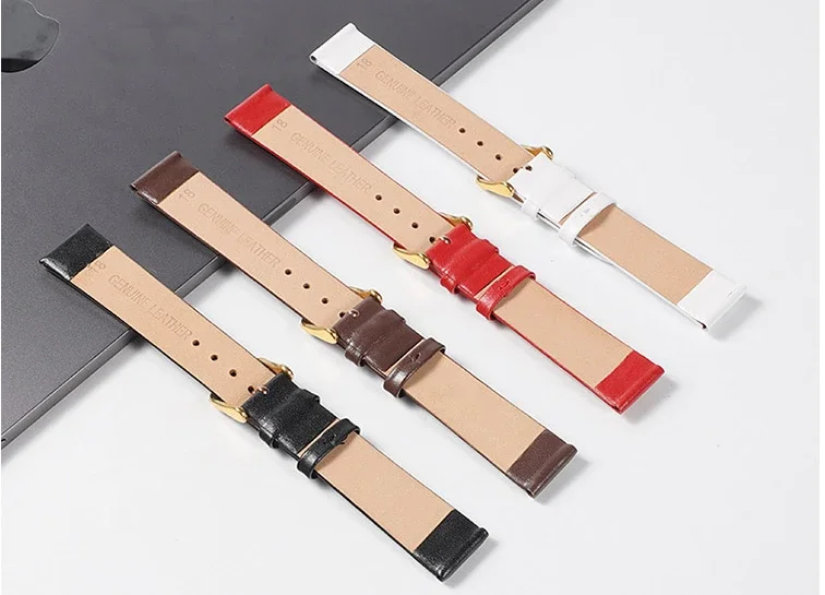 Uhrenzubehör, echtes Lederarmband für DW Daniel Wellington Uhren, modische Uhrenbänder in Rot und Pink, 14/16/18/20/22 mm. – Detail 15