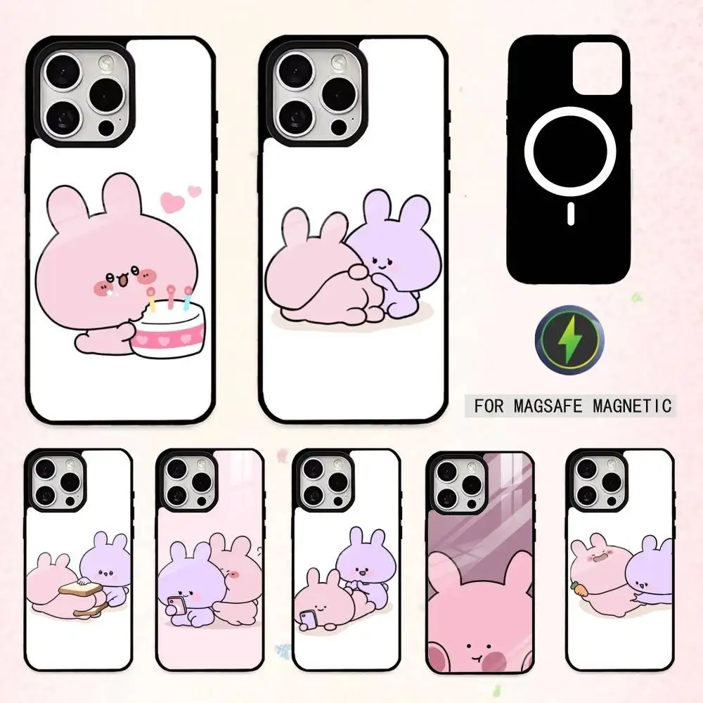 

Lovely A-Asamimichan Phone Case For iPhone17,16,15,14,13,12,11 Plus,Pro Max Magnetic For Magsafe Wireless Charging