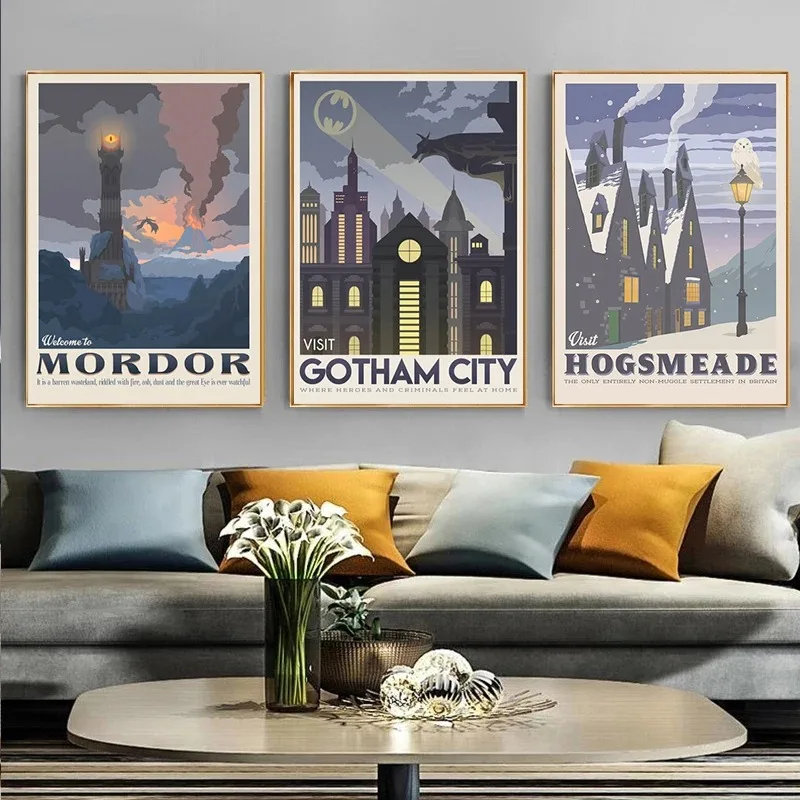 Landscape Frameless Canvas Painting Decorative Art Printing Poster Image Home Living Room Bedroom Decoration