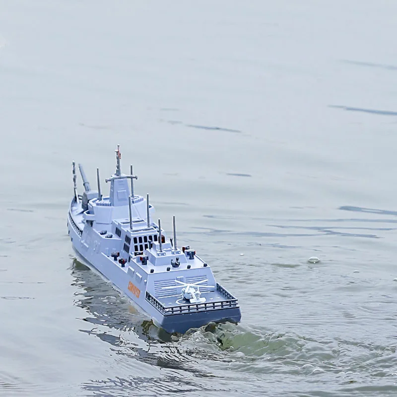 1/375 RC Destroyer Model Lhasa Ship Military Model Electric Remote Control Ship Model Toy Simulation Warship Navy Combat Ship